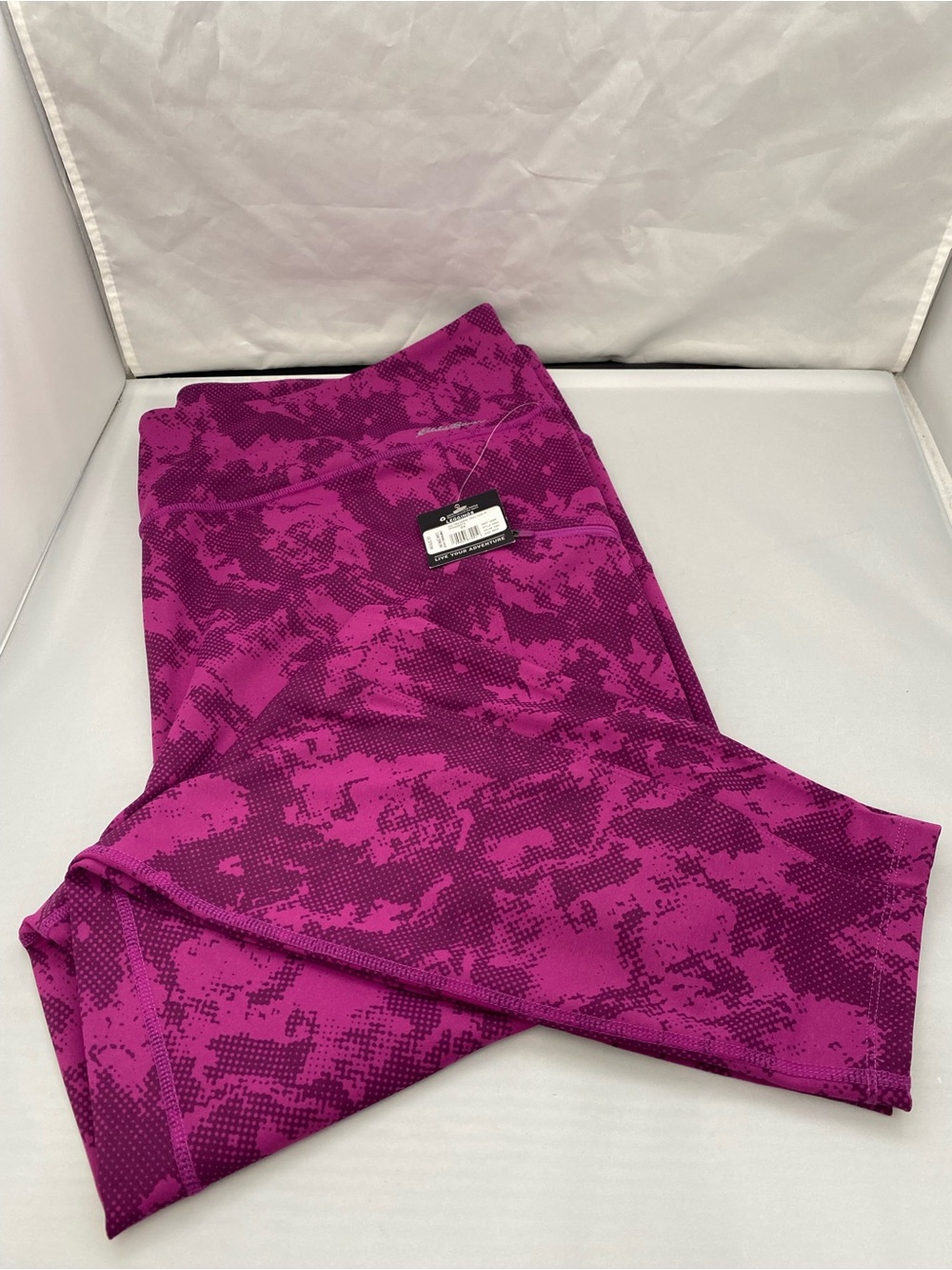 Eddie Bauer Magenta Patterned Active Leggings